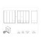 Poltex BULKPPE4-W Wall-Mounted 4 Position Bulk PPE Dispenser - Dimensions