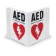 AERO Healthcare CardiAct™ LIFEPAK® CR2 AED Kit with WiFi Connectivity and Alarmed Wall Cabinet, Signage
