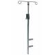 DETECTO Adjustable Chrome IV Pole for Rescue and Whisper Series Carts
