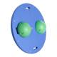 CanDo® Circular Wobble/Rocker Balance Board Combo™ with 2 Instability Balls - Moderate, Green