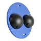 CanDo® Circular Wobble/Rocker Balance Board Combo™ with 2 Instability Balls - X-Hard, Black