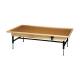 CanDo® Manual Hi-Lo Mat Platform Table with Raised-Rim Top