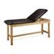 CanDo® Treatment Table with Adjustable Back - Adjusted Back (Shown in Black Upholstery and Natural Wood Finish)