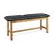 CanDo® Treatment Table with Adjustable Back (Shown in Black Upholstery and Natural Wood Finish)