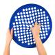 CanDo® 10-0874 Web Hand Exerciser, Latex-Free, 14" Diameter, Heavy Resistance, Blue - One-Hand Use