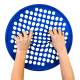 CanDo® 10-0854 Web Hand Exerciser, Low-Powder Latex, 14" Diameter, Heavy Resistance, Blue - Two-Hand Use