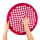 CanDo® 10-0852 Web Hand Exerciser, Low-Powder Latex, 14" Diameter, Light Resistance, Red - One-Hand Use