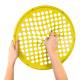 CanDo® 10-0851 Web Hand Exerciser, Low-Powder Latex, 14" Diameter, X-Light Resistance, Yellow - One-Hand Use