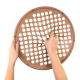 CanDo® 10-0870 Web Hand Exerciser, Latex-Free, 14" Diameter, XX-Light Resistance, Tan - One-Hand Use