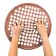 CanDo® 10-0870 Web Hand Exerciser, Latex-Free, 14" Diameter, XX-Light Resistance, Tan - Two-Hand Use