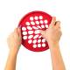 CanDo® 10-0882 Web Hand Exerciser, Latex-Free, 7" Diameter, Light Resistance, Red - Stretched