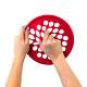 CanDo® 10-0882 Web Hand Exerciser, Latex-Free, 7" Diameter, Light Resistance, Red - Twisted