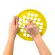 CanDo® 10-0881 Web Hand Exerciser, Latex-Free, 7" Diameter, X-Light Resistance, Yellow - Twisted