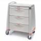 Capsa AVPCL10-CSHBS-D103 Avalo PCL Punch Card Medication Cart with 4 Drawers, Key Lock, Blush Salmon Accent Color