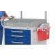 DETECTO Metal Sharps Container Holder with Accessory Rail for Rescue Series Medical Carts