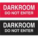 Silk Screened Sign Darkroom Do Not Enter - Black or Red Background