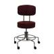 Creative Living Medical CHM8037-01MRI Non-Magnetic Stool with 2" Dual Wheel Casters and Backrest, 16" to 22" Height Adjustable