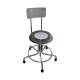 Creative Living Medical CHM8053-01 MRI Non-Magnetic Stainless Steel Stool with Backrest & Rubber Tips - 21" to 27" Height Adjustable