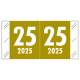 Arden Label Col'R'Tab Compatible CLYM Series (#CLYM-25-CT5) and CRYM (#CRYM-25-CT5) 2025 Year Labels - Size 3/4" H x 1 1/2" W