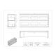 Poltex CON50BOX2X4 Freezer Box Rack for 50 mL Conical Tube - Dimensions