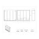 Poltex CONDISP4-W Wall-Mounted 4 Slot Bulk Dispenser - Dimensions