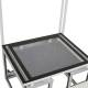 Reina Imaging CS2 Clear Two Step Imaging Foot Stool - With Digital Radiography Panel Below Clear Platform Close Up Top Left Angle View (Digital Radiography Panel is Not Included)