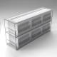 Poltex CSR2,63,24,114 Cold Storage Clear PETG Rack with Sliding Drawer - 2-Tier, With Cryo Boxes (Cryo boxes not included.)