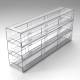 Poltex CSR3,58,27,124 Cold Storage Clear PETG Rack with Sliding Drawer - 3-Tier