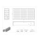 Poltex CSR3,58,27,124 Cold Storage Clear PETG Rack with Sliding Drawer - 3-Tier, Dimensions