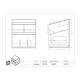 Poltex CUBSTD Cubic Box Stand for Clean Room - Dimensions