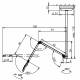 Waldmann D15594000 Visiano 20-2 C T1 LED Exam Light with 42.5" Articulating Double Arm Ceiling Mounted - Dimensions in Millimeter