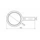 Waldmann D16067000 OPTICLUX 10-2, UV LED Handheld Magnifier Light with Wood Light - Dimensions in Inches