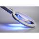 Waldmann D16067000 OPTICLUX 10-2, UV LED Handheld Magnifier Light with Wood Light - Showing Wood Light Feature Top View