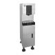 Hoshizaki DCM-271BAK Air-Cooled Countertop Mini Cubelet Ice and Water Dispenser with Built-In Storage Bin, Up to 286 lb/24-Hour Ice Production - On Dispenser Stand Left Angle View (Dispenser Stand is Sold Separately)