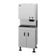 Hoshizaki DCM-300BAK Air-Cooled Countertop Mini Cubelet Ice and Water Dispenser with Built-In Storage Bin, Up to 343 lb/24-Hour Ice Production - On Dispenser Stand Right Angle View (Dispenser Stand is Sold Separately)