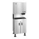 Hoshizaki DCM-500BAK Air-Cooled Countertop Small Cubelet Ice and Water Dispenser with Built-In Storage Bin, Up to 597 lb/24-Hour Ice Production - On Dispenser Stand Left Angle View (Dispenser Stand is Sold Separately)