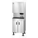 Hoshizaki DCM-500BWK-OS OptiServe™ Series Water-Cooled Countertop Small Cubelet Ice and Water Dispenser with Built-In Storage Bin, Up to 610 lb/24-Hour Ice Production - On Dispenser Stand Right Angle View (Dispenser Stand is Sold Separately)