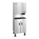 Hoshizaki DCM-500BWK Water-Cooled Countertop Small Cubelet Ice and Water Dispenser with Built-In Storage Bin, Up to 610 lb/24-Hour Ice Production - On Dispenser Stand Left Angle View (Dispenser Stand is Sold Separately)