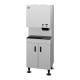 Hoshizaki DCM-500BWK Water-Cooled Countertop Small Cubelet Ice and Water Dispenser with Built-In Storage Bin, Up to 610 lb/24-Hour Ice Production - On Dispenser Stand Right Angle View (Dispenser Stand is Sold Separately)