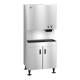 Hoshizaki DCM-700BAK Air-Cooled Countertop Small Cubelet Ice and Water Dispenser with Built-In Storage Bin, Up to 719 lb/24-Hour Ice Production - On Dispenser Stand Left Angle View (Dispenser Stand is Sold Separately)