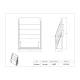 Poltex DECO3UP-W Deco 3up Document Holder - Dimensions