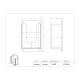 Poltex DECOBAG-W Deco Wipe Pack Holder - Dimensions
