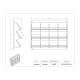 Poltex DECOBUSCRD12-W Deco Business Card Display - Dimensions