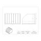 Poltex DECOFILEHLDR Deco Desk File Holder, Vertical - Dimensions