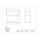 Poltex DECOGBHSAN-W Deco Glove Box Holder with Bin - Dimensions