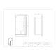Poltex DECOGBST1-W Deco Glove Box Holder, 1 Box Capacity - Dimensions