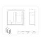 Poltex DECOGBST2-W Deco Glove Box Holder, 2 Box Capacity - Dimensions
