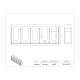 Poltex DECOGBST5-W Deco Glove Box Holder, 5 Box Capacity - Dimensions