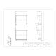 Poltex DECOMAGVRT-W Deco Magazine Rack, Vertical - Dimensions