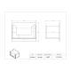 Poltex DECOMSK-W Deco Mask Box Holder - Dimensions